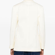 Forte Forte Cotton Single Breasted Blazer In Ivory