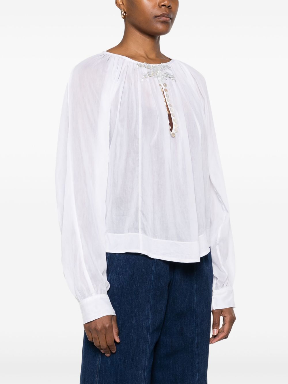 Forte Forte Embroidered Blouse White