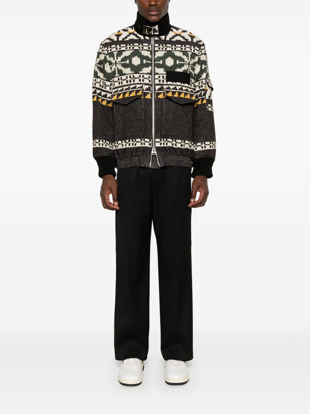 Golden Goose Wool Trousers Black With Appliqué Logo