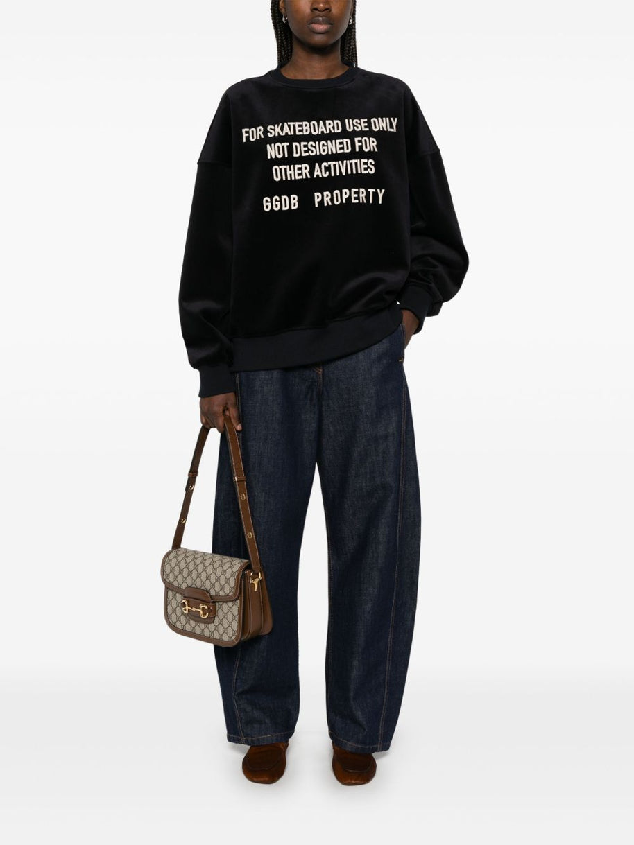 Golden Goose Graphic Sweatshirt In Black