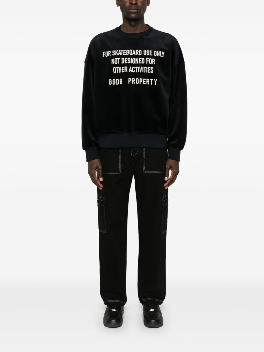 Golden Goose Graphic Sweatshirt In Black