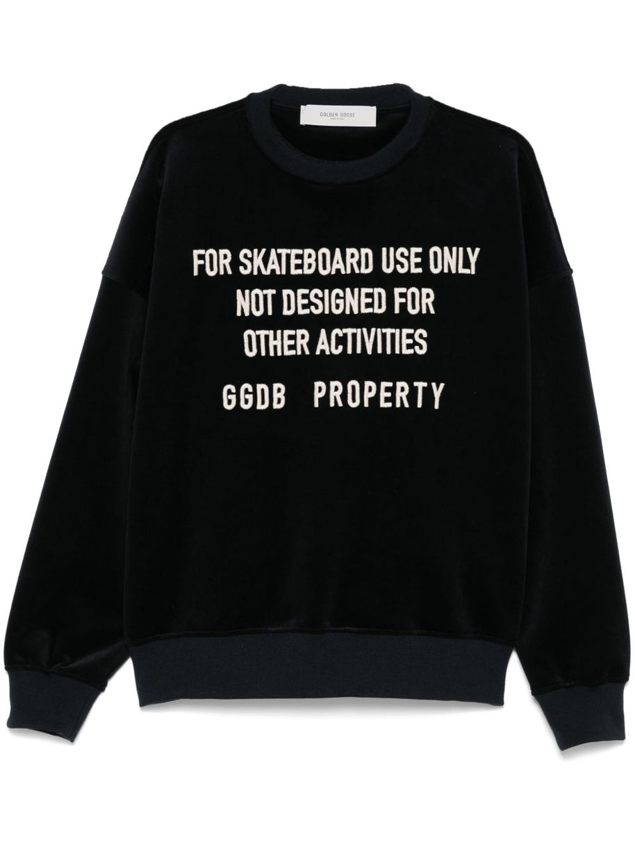 Golden Goose Graphic Sweatshirt In Black