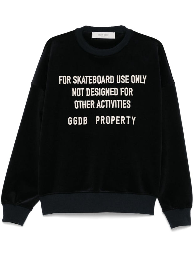Golden Goose Graphic Sweatshirt In Black