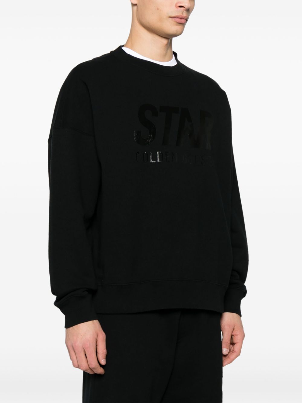 Golden Goose Star Sweatshirt In Black