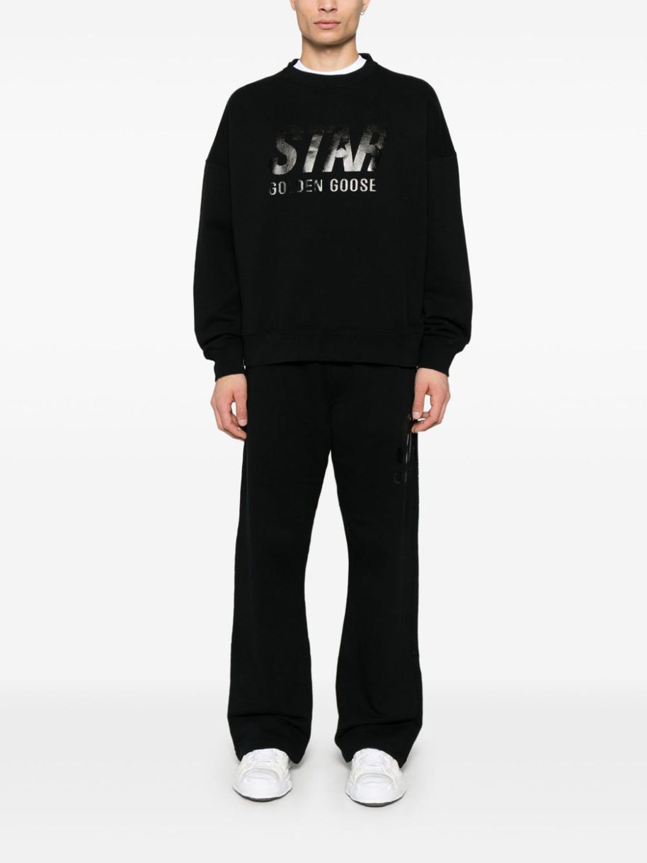 Golden Goose Star Sweatshirt In Black