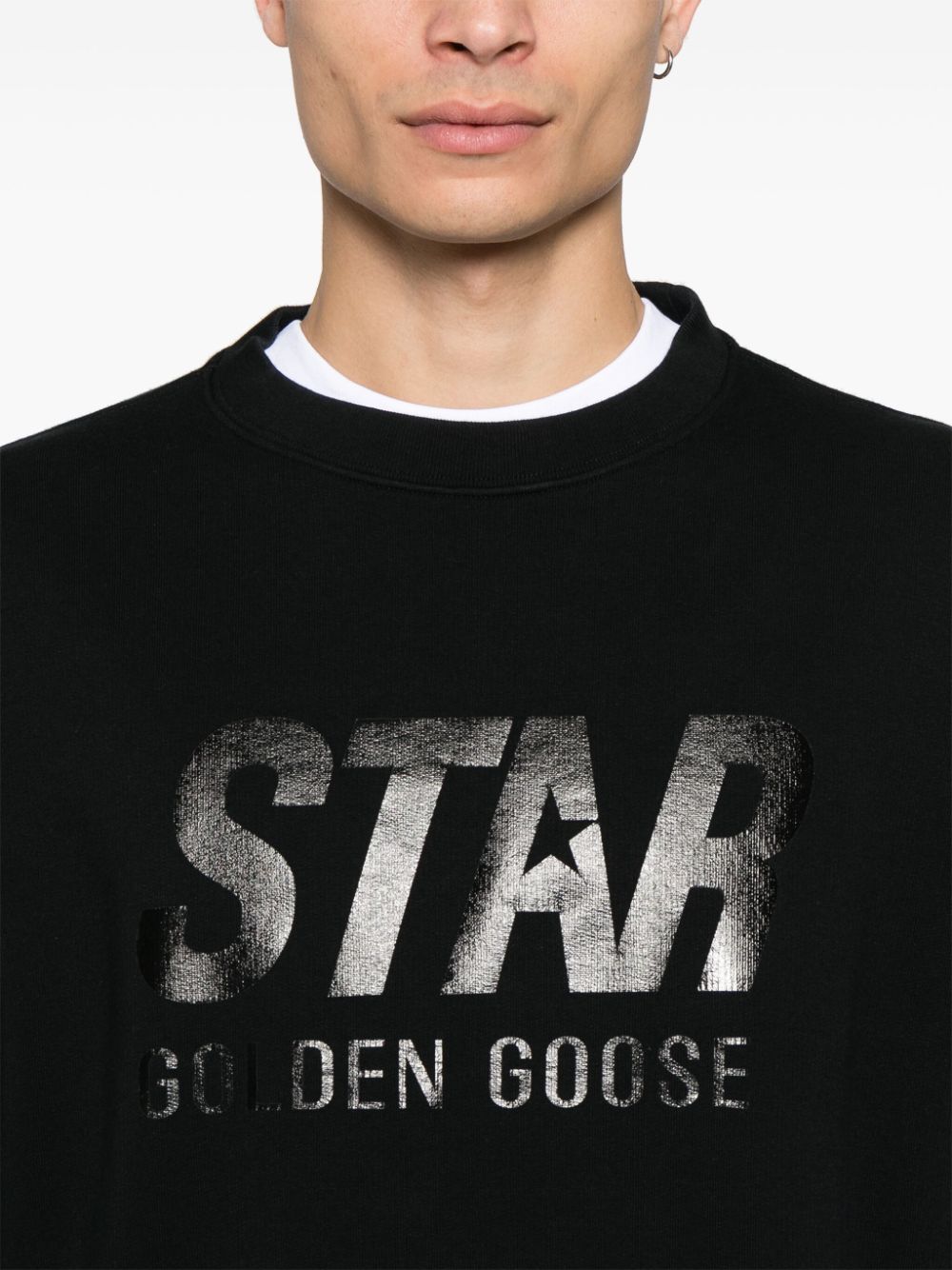 Golden Goose Star Sweatshirt In Black