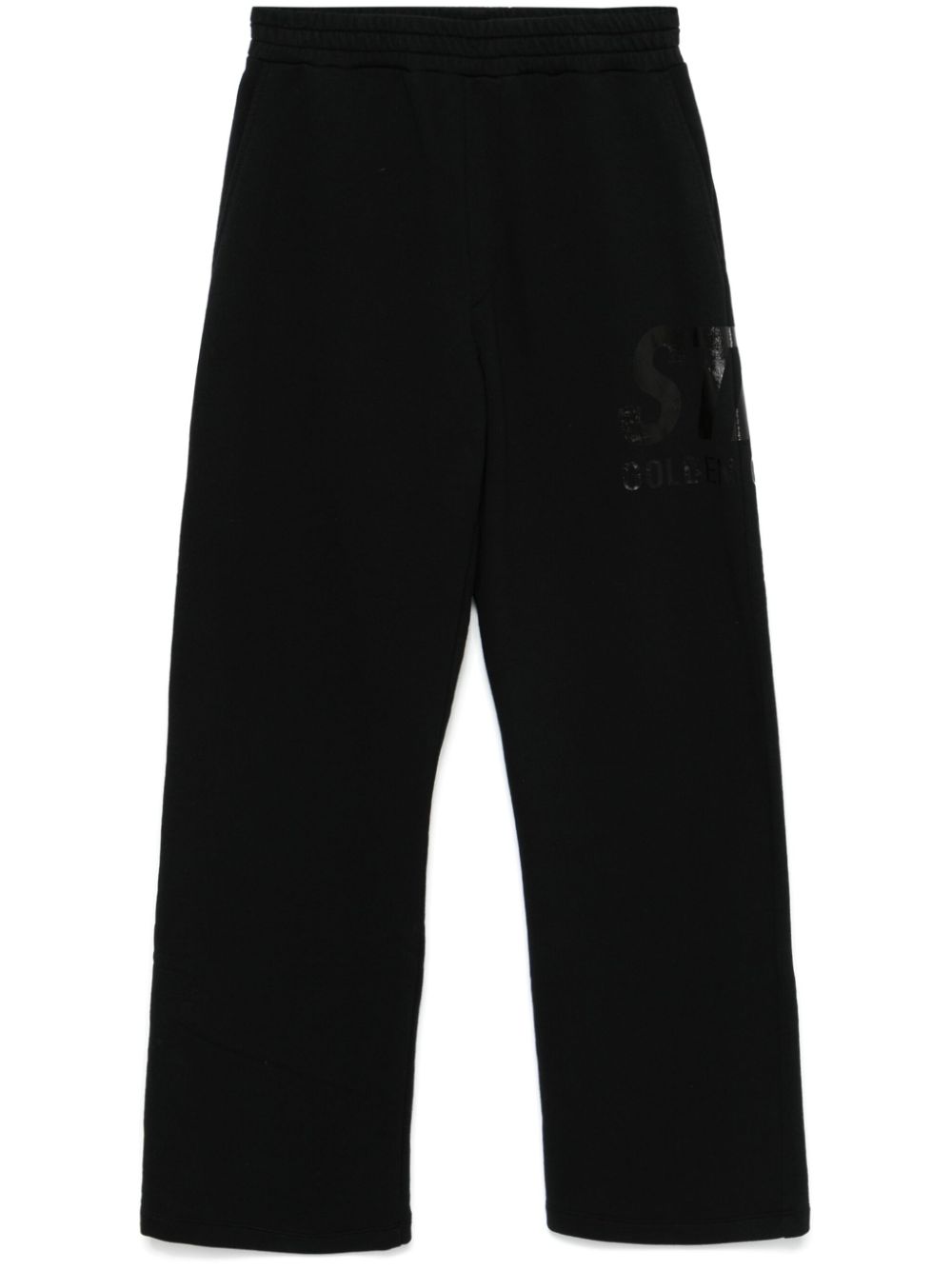 Golden Goose Black Joggers With Logo