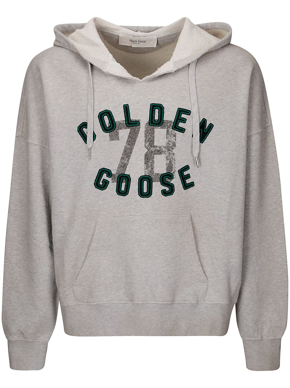 Golden Goose Graphic Hooded Sweatshirt Light Grey