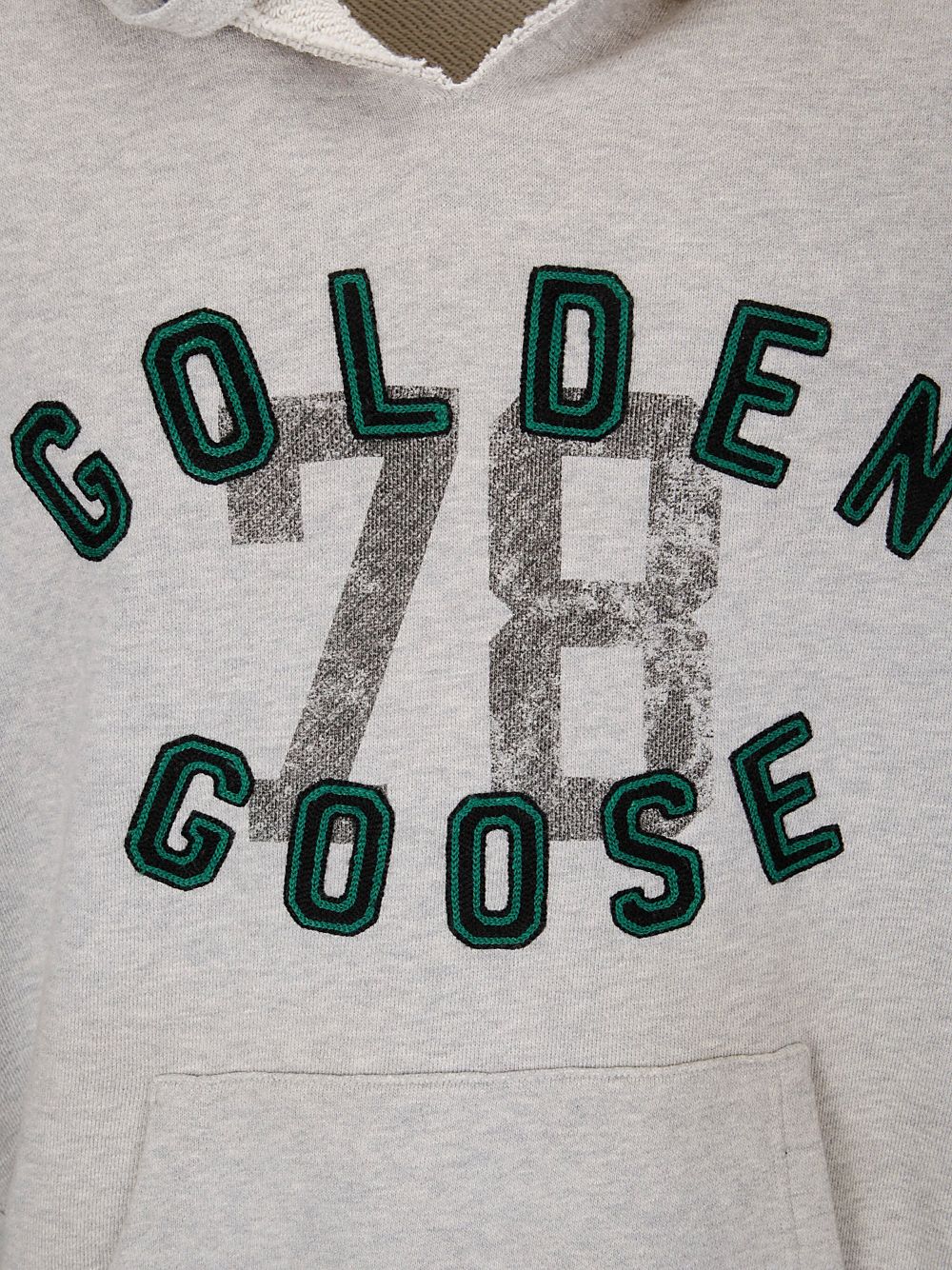 Golden Goose Graphic Hooded Sweatshirt Light Grey