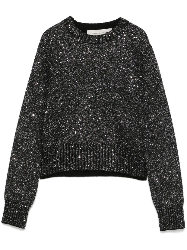 Golden Goose Sequin Embellished Sweater In Black