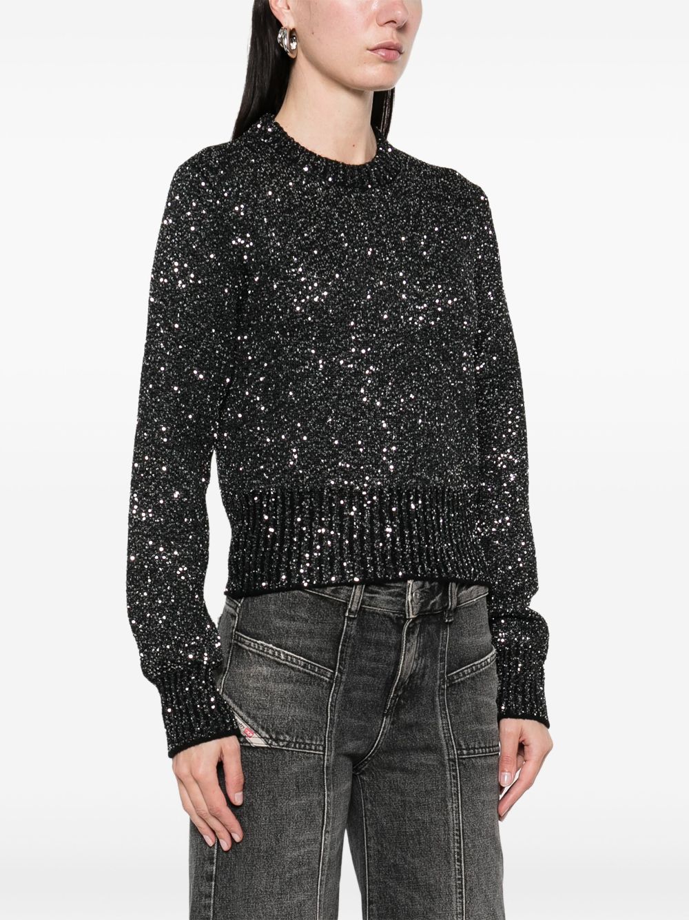 Golden Goose Sequin Embellished Sweater Black