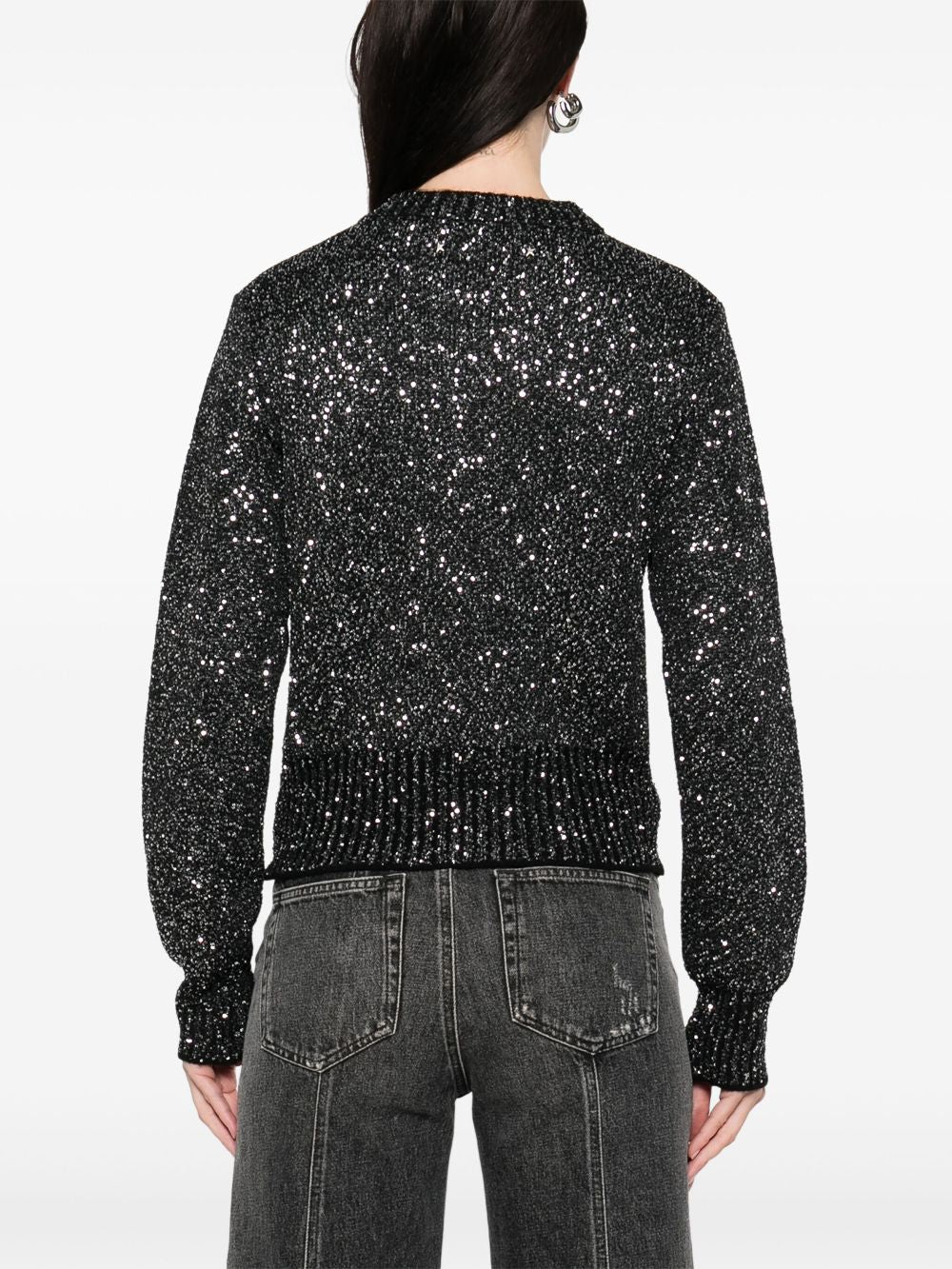 Golden Goose Sequin Embellished Sweater Black