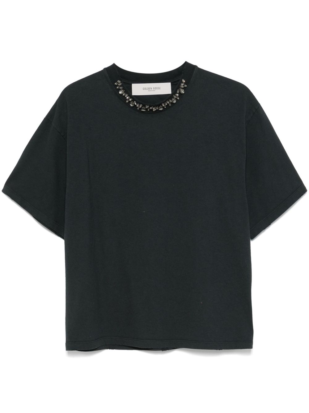 Golden Goose Embellished T-shirt In Black