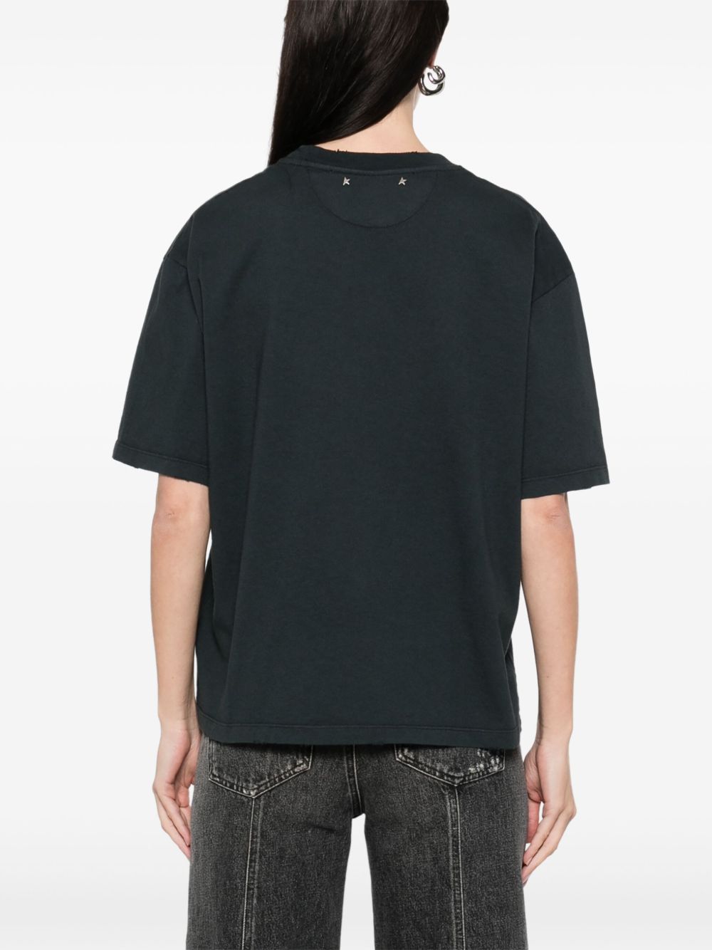 Golden Goose Embellished T-shirt In Black