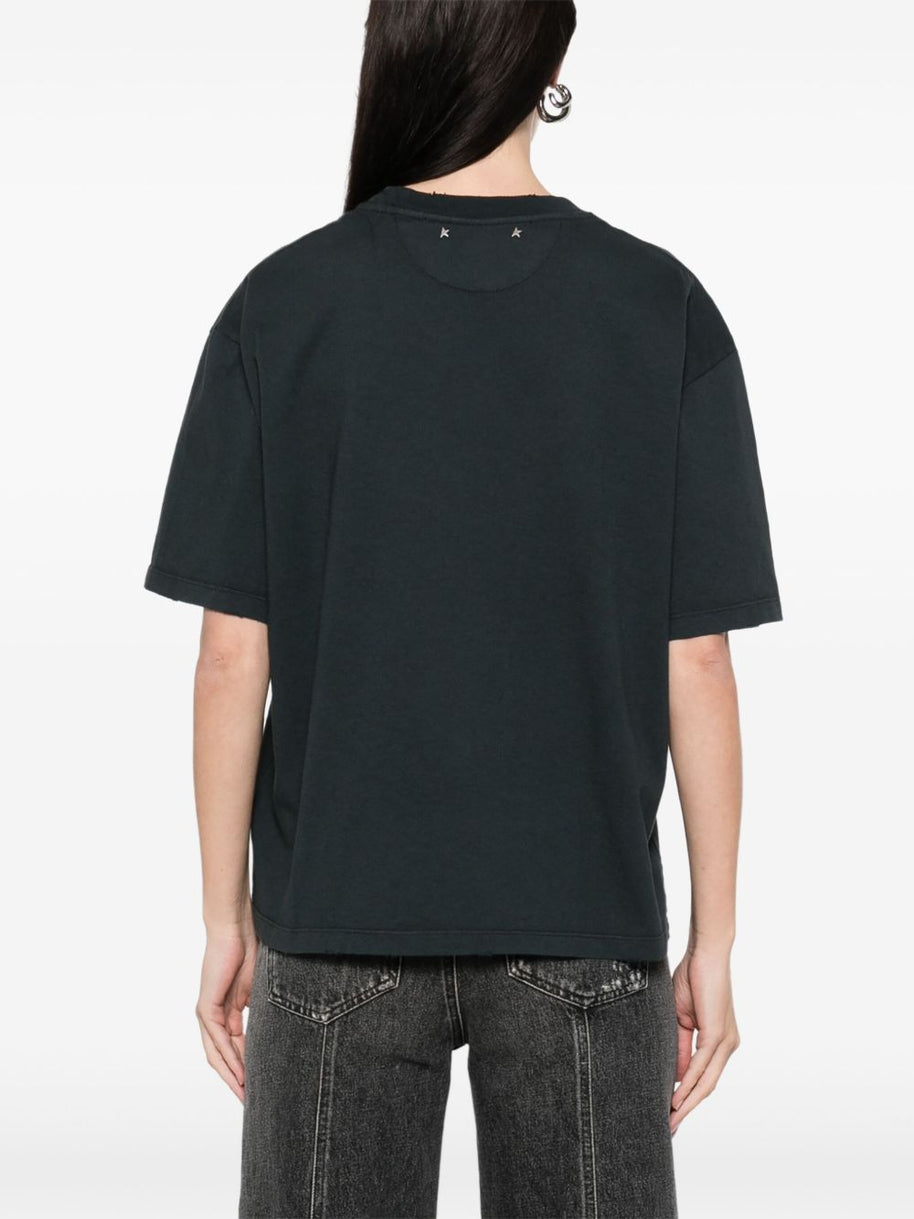Golden Goose Embellished T-shirt In Black