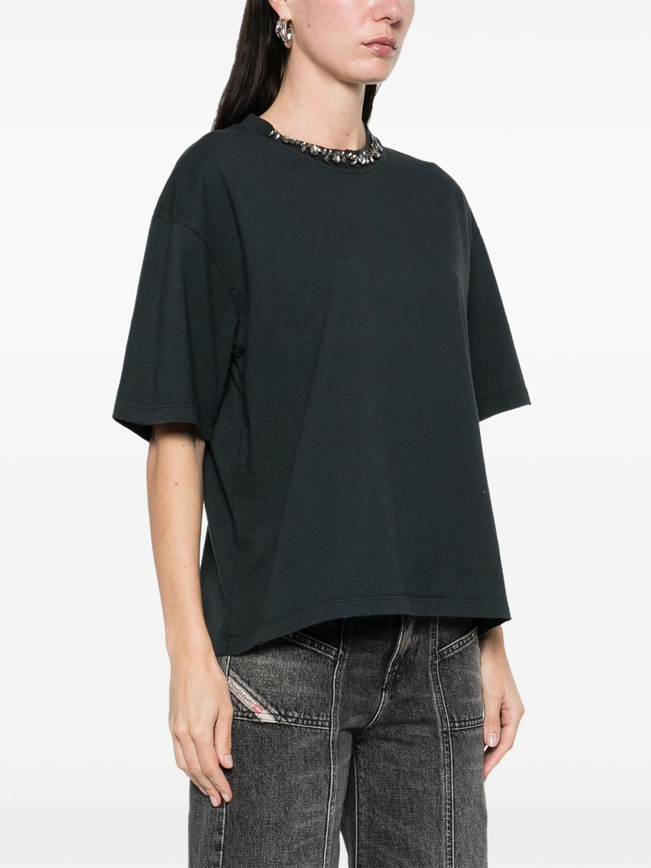 Golden Goose Embellished T-shirt In Black