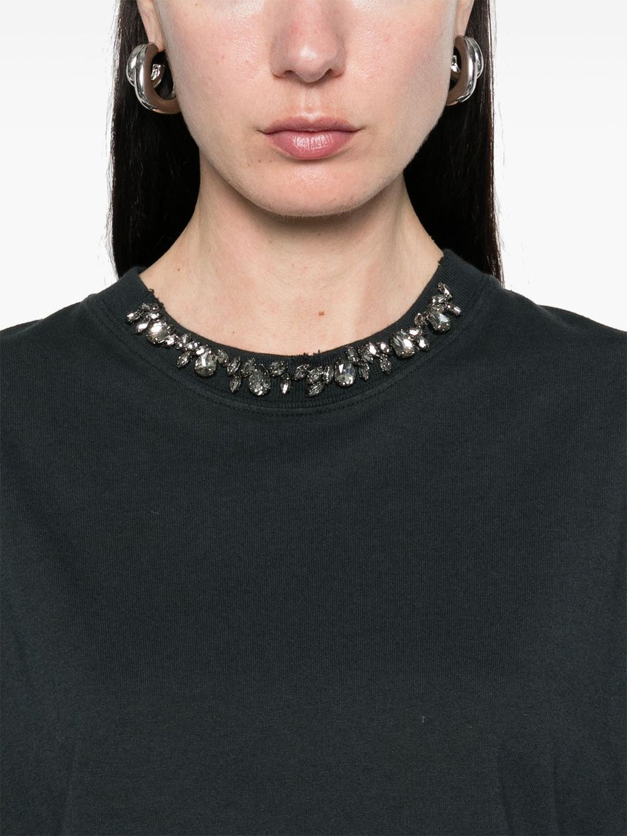 Golden Goose Embellished T-shirt In Black