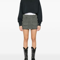Golden Goose Crystal Embellished Cropped Sweatshirt In Black