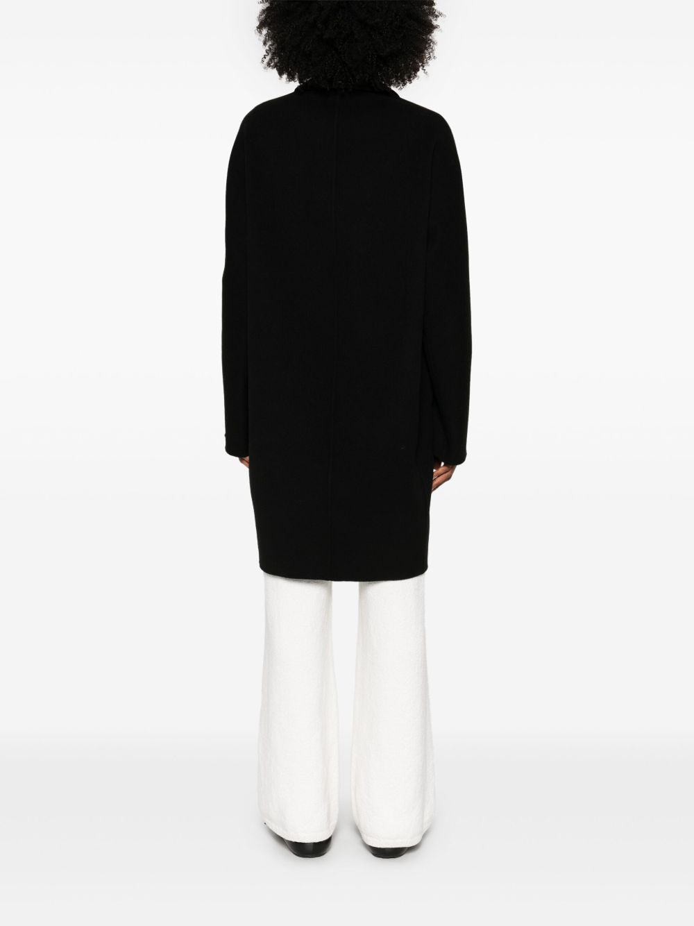 SPORTMAX PRE Wool Single Breasted Coat Black