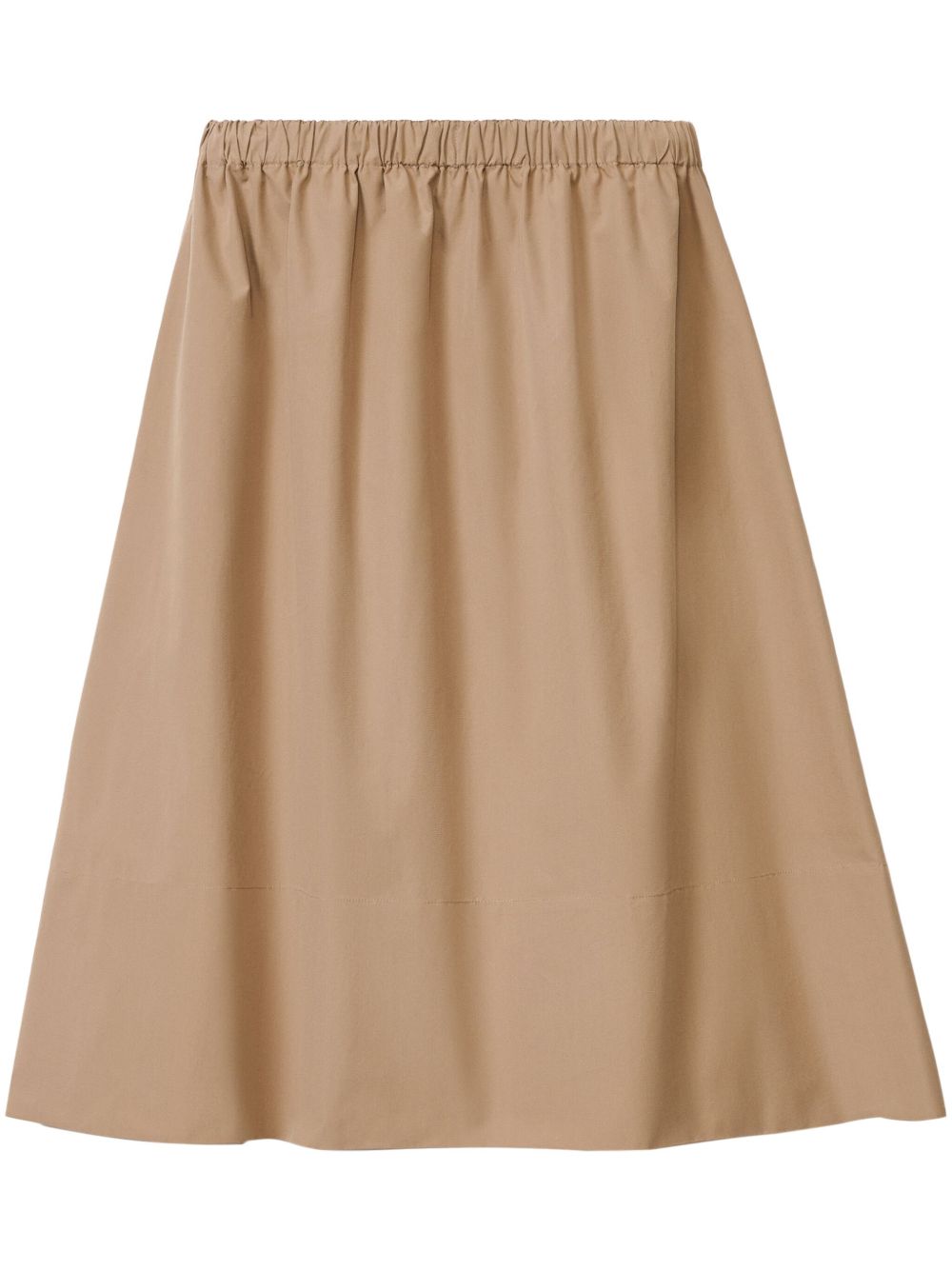 Fabiana Filippi Cotton Skirt Beige With Elastic Waistband