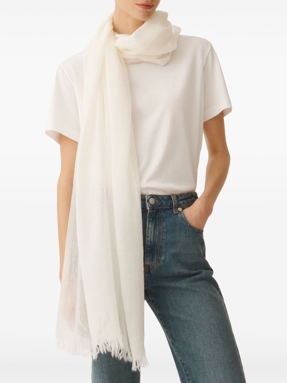 Fabiana Filippi Cashmere Scarf White