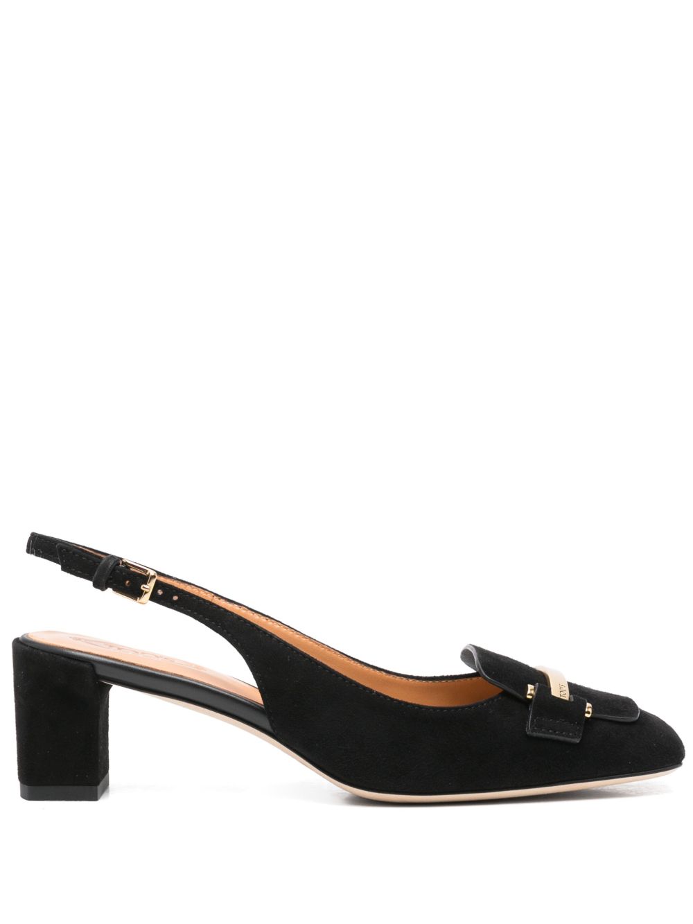 Tod's Slingback Pumps In Black Suede