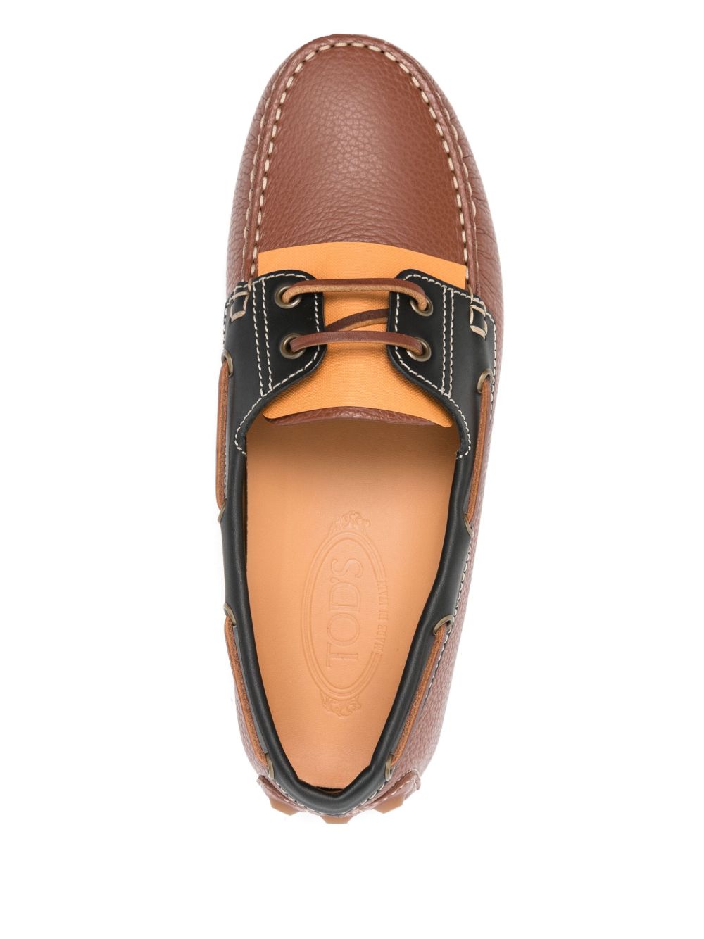 Tod's Boat Gommino Bubble Loafers In Brown Leather