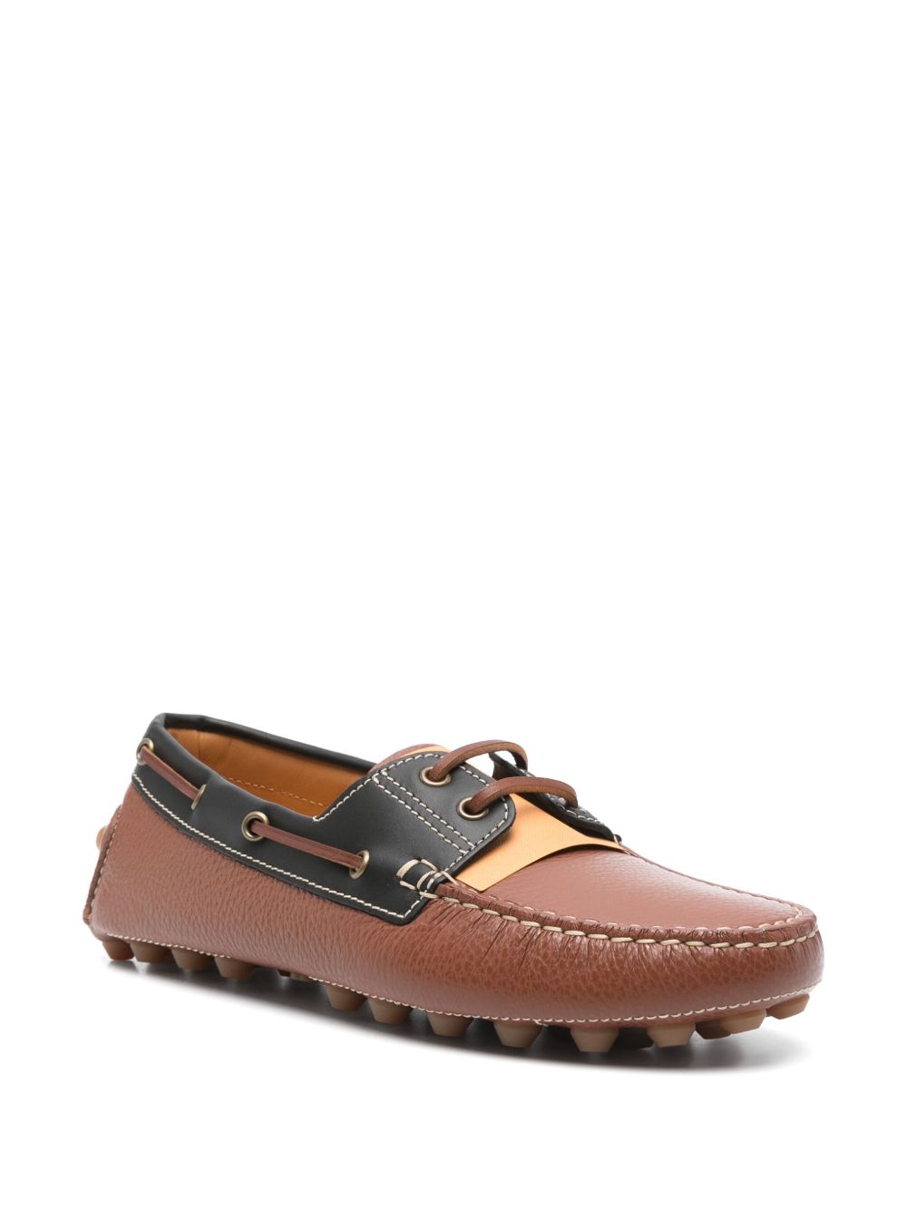 Tod's Boat Gommino Bubble Loafers In Brown Leather