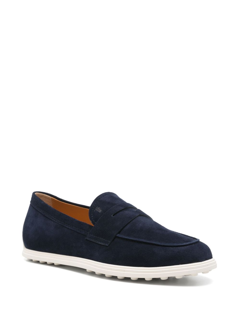 Tod's Blue Loafers With Penny Slot