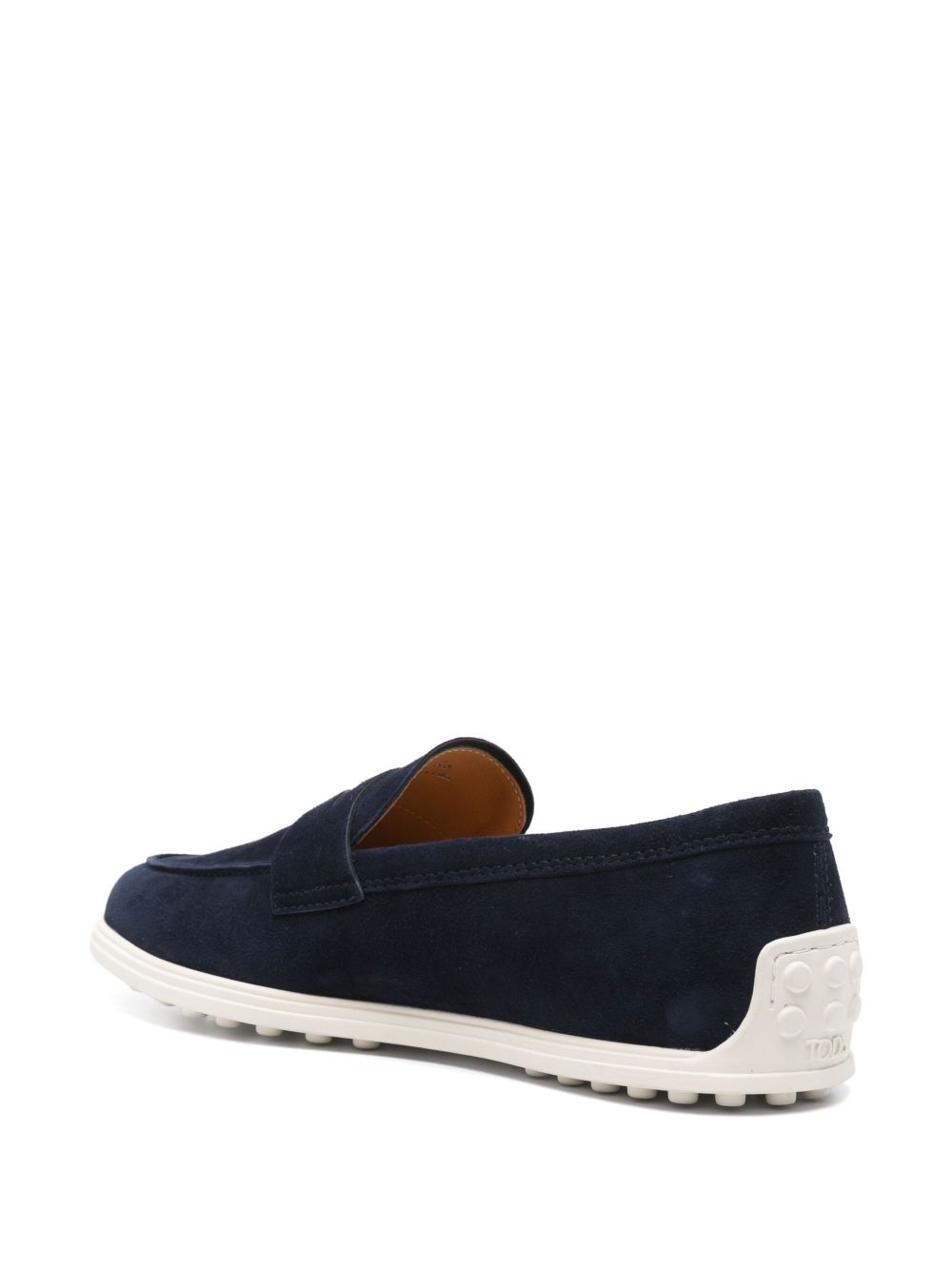 Tod's Blue Loafers With Penny Slot