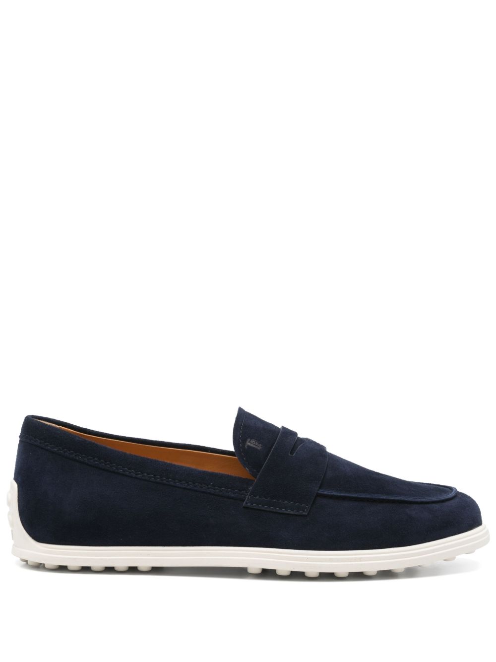 Tod's Blue Loafers With Penny Slot