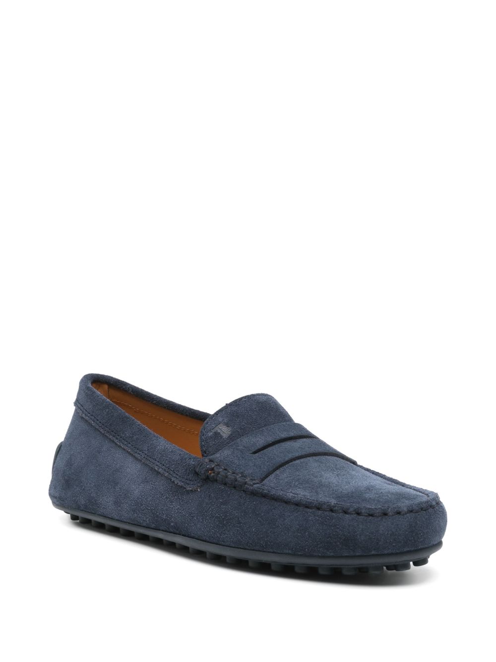 Tod's City Gommino Driving Shoes Blue Suede