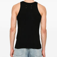 Maison Margiela Logo Patch Tank Top In Black