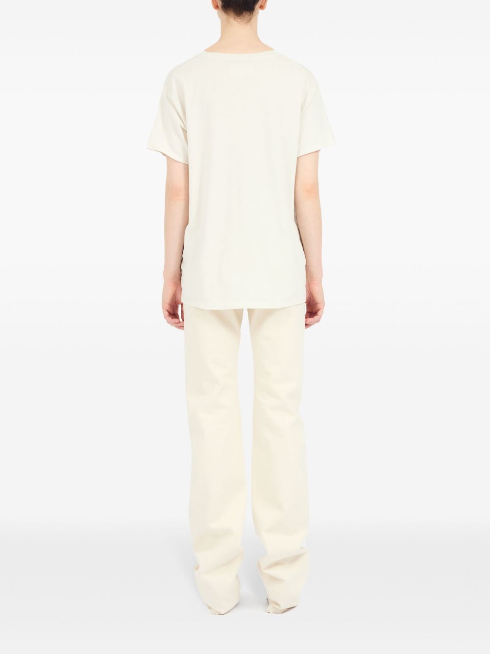 Maison Margiela Cotton Logo Print T-shirt White