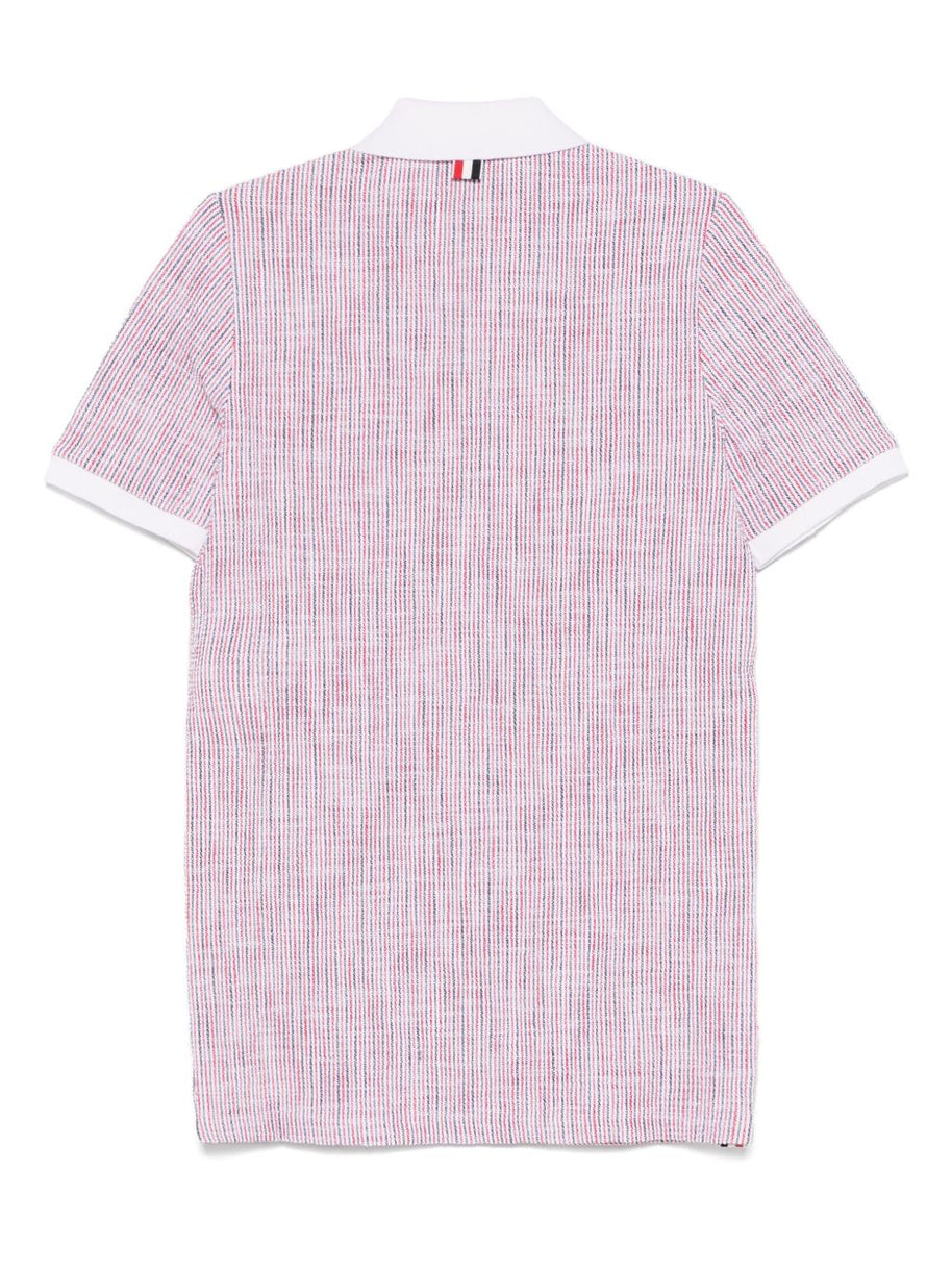 Thom Browne Appliquéd Striped Cotton-blend Tweed Mini Dress