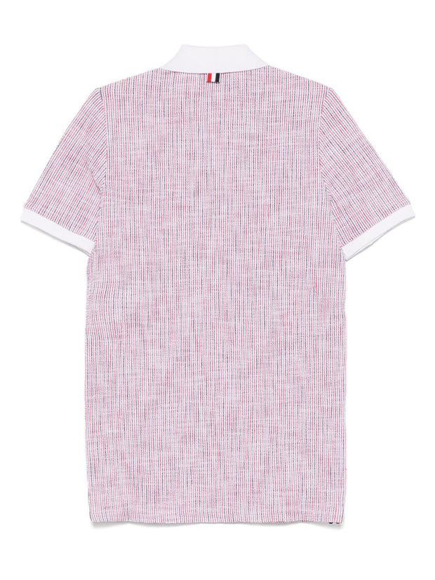 Thom Browne Appliquéd Striped Cotton-blend Tweed Mini Dress