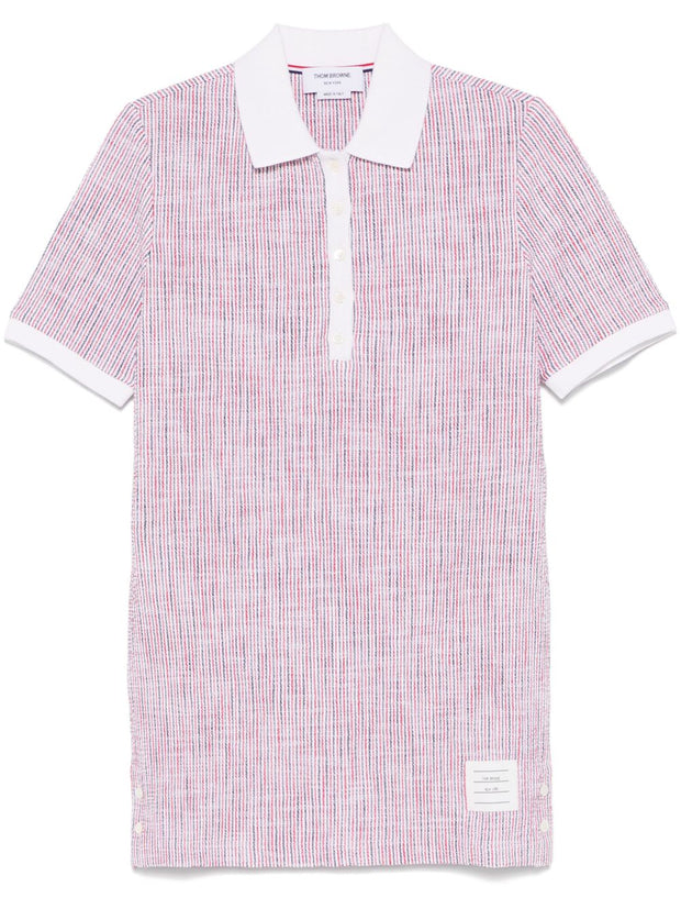 Thom Browne Appliquéd Striped Cotton-blend Tweed Mini Dress