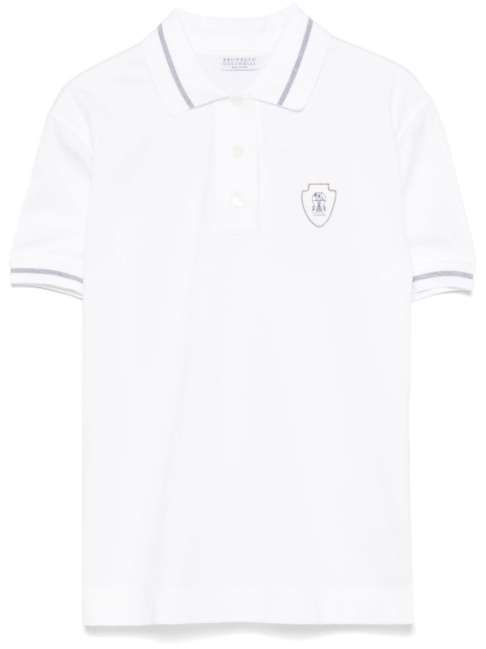 Brunello Cucinelli Cotton Polo Shirt White