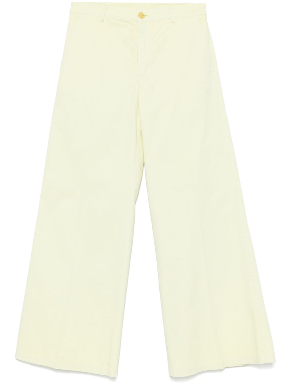 Forte Forte Brushed Cotton Twill Trousers Yellow