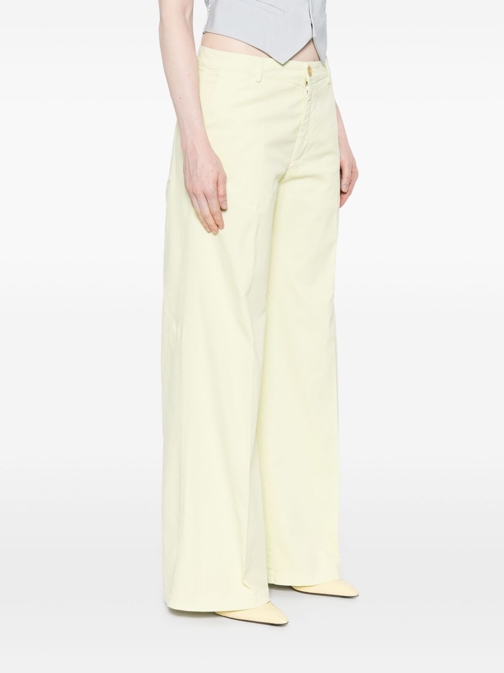 Forte Forte Brushed Cotton Twill Trousers Yellow