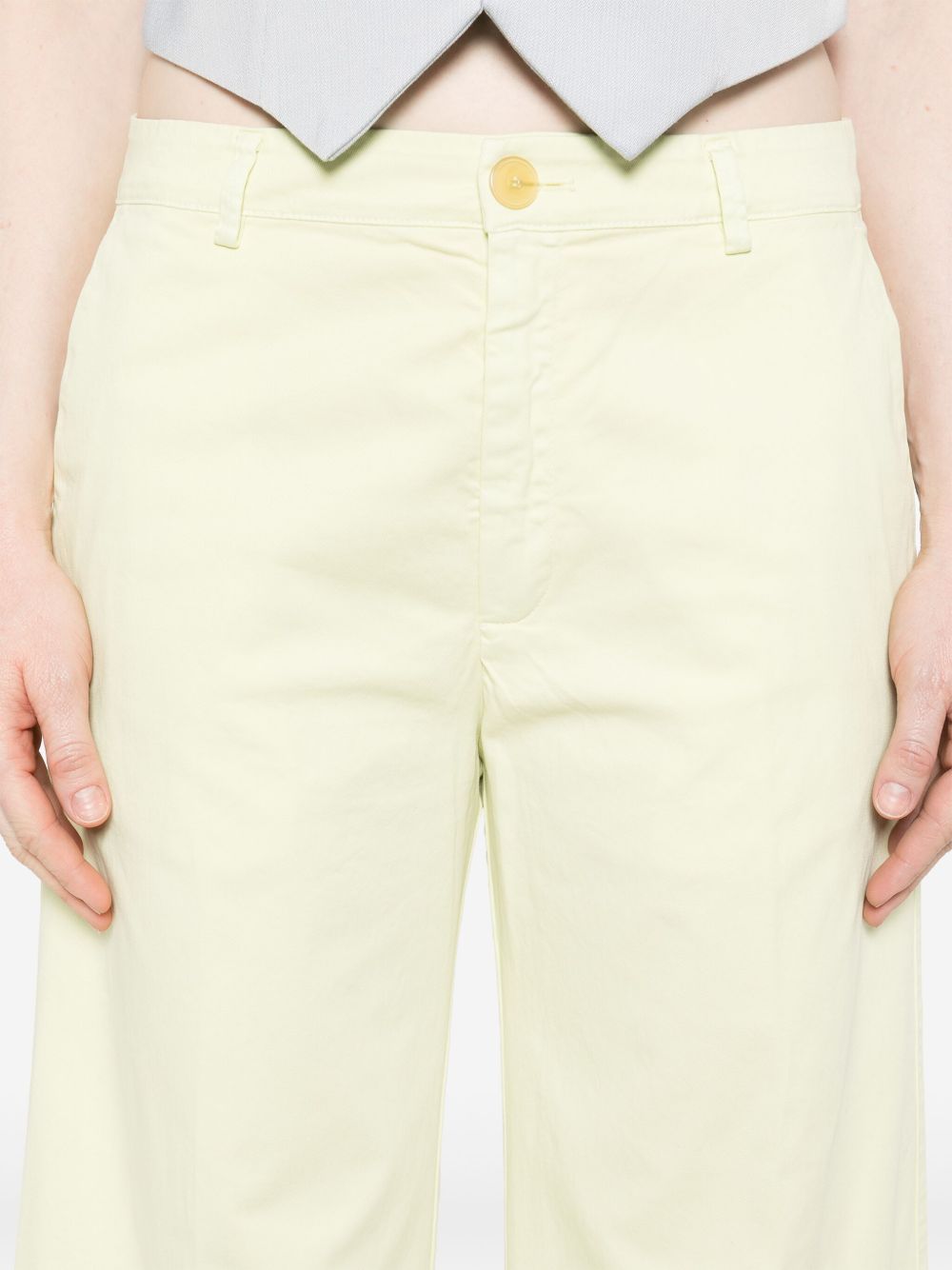 Forte Forte Brushed Cotton Twill Trousers Yellow