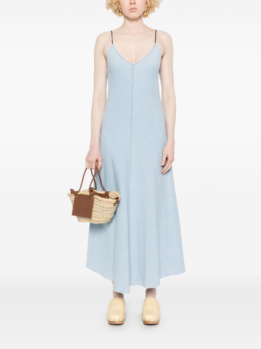 Forte Forte Denim Midi Dress Clear Blue