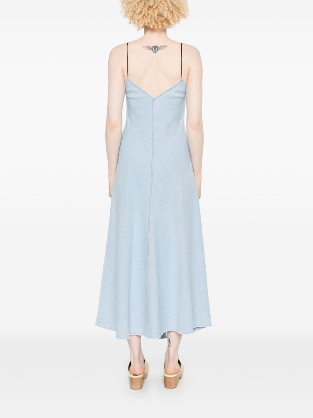 Forte Forte Denim Midi Dress Clear Blue