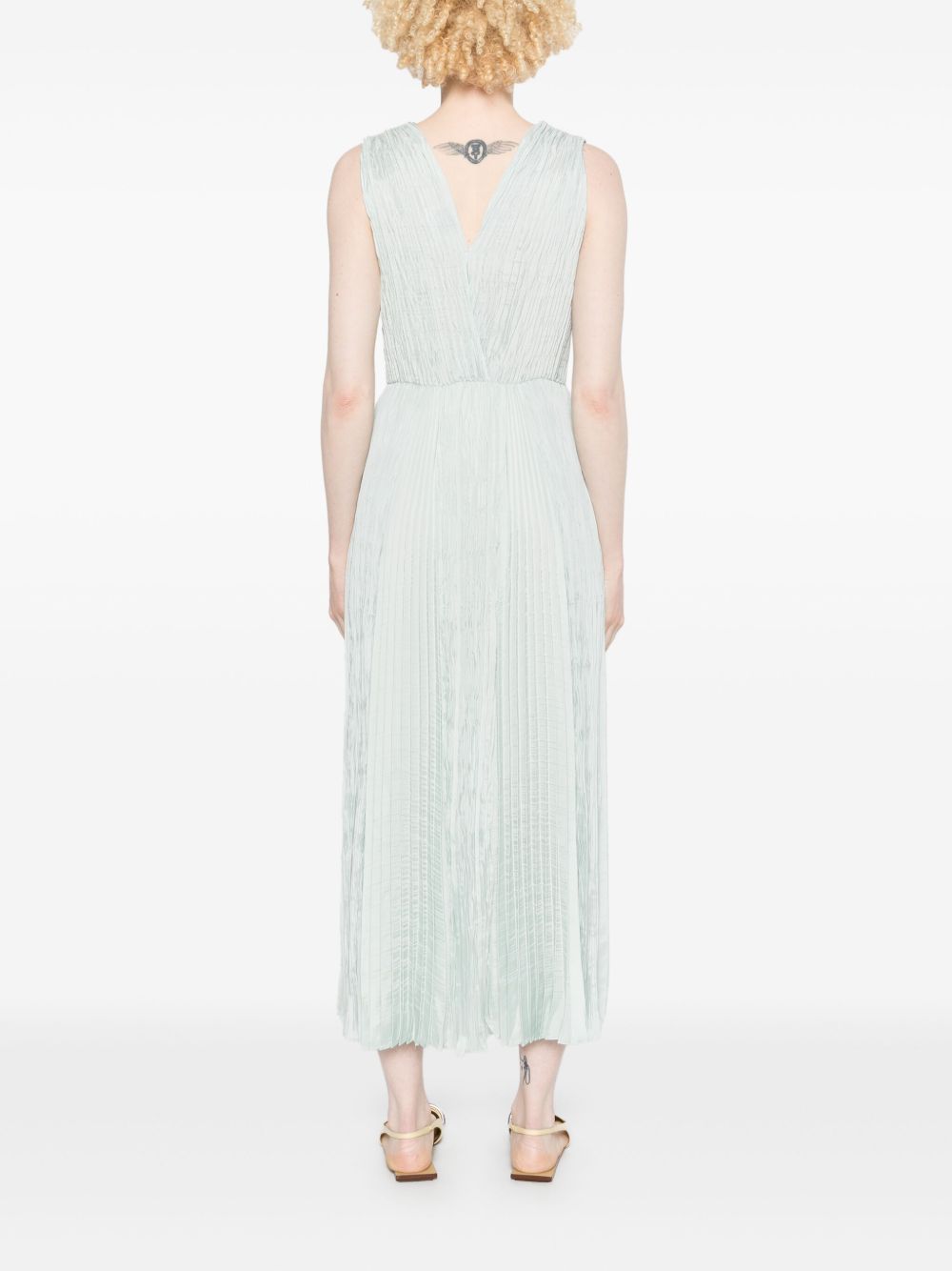 Forte Forte Pleated Midi Dress Clear Blue