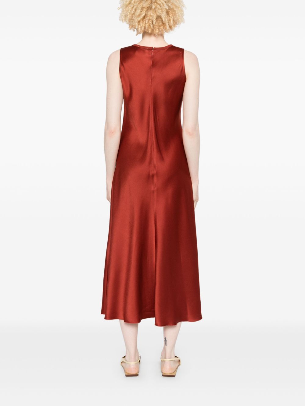 Forte Forte Satin Midi Dress Red