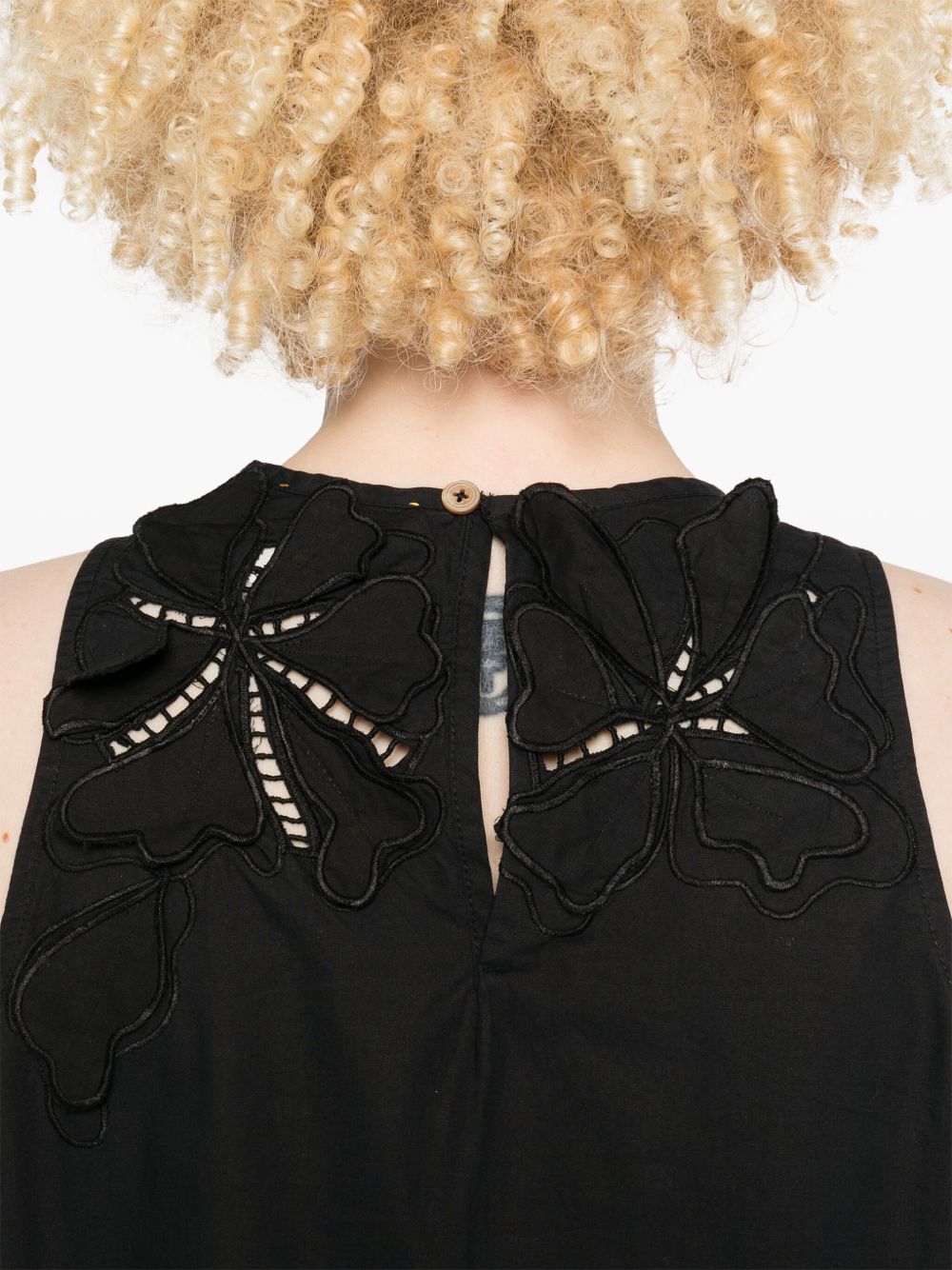 Forte Forte Top In Embroidered Black Cotton