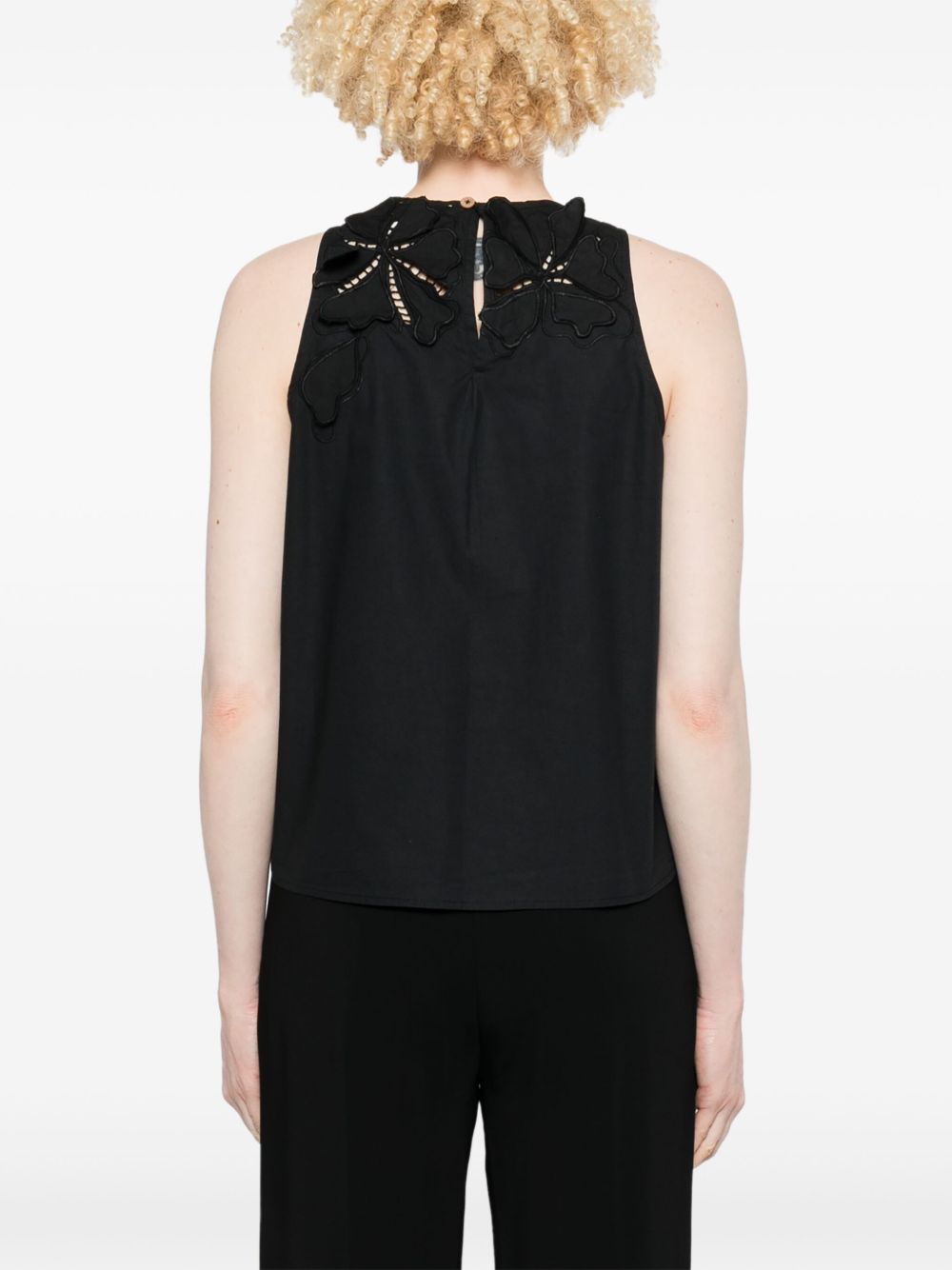 Forte Forte Top In Embroidered Black Cotton