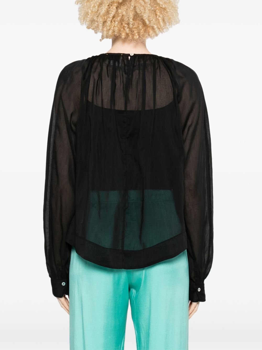 Forte Forte Embellished Boho Shirt Black