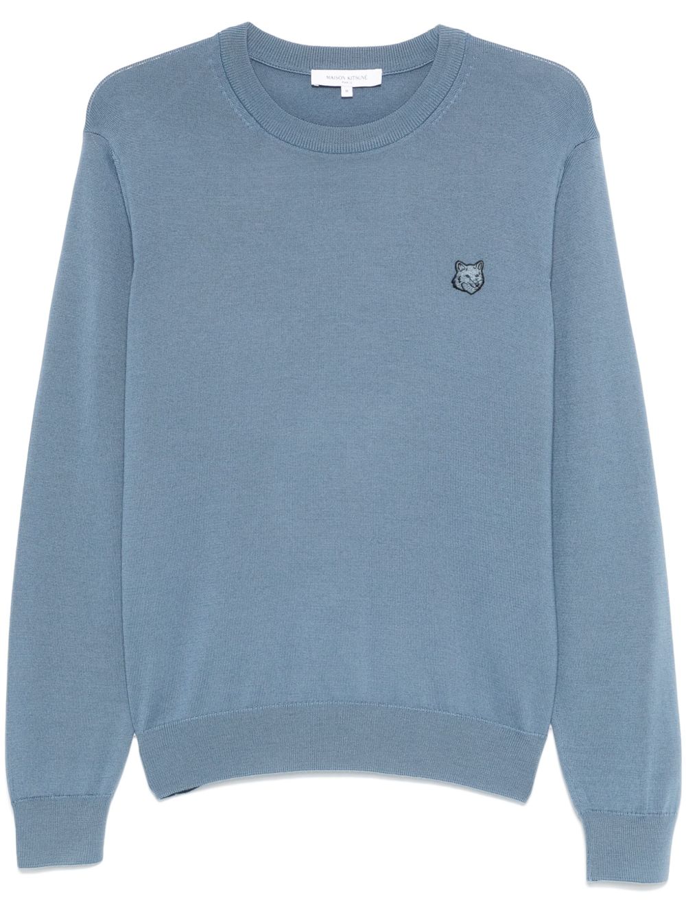 MAISON KITSUNE' Fox Head Sweater Blue