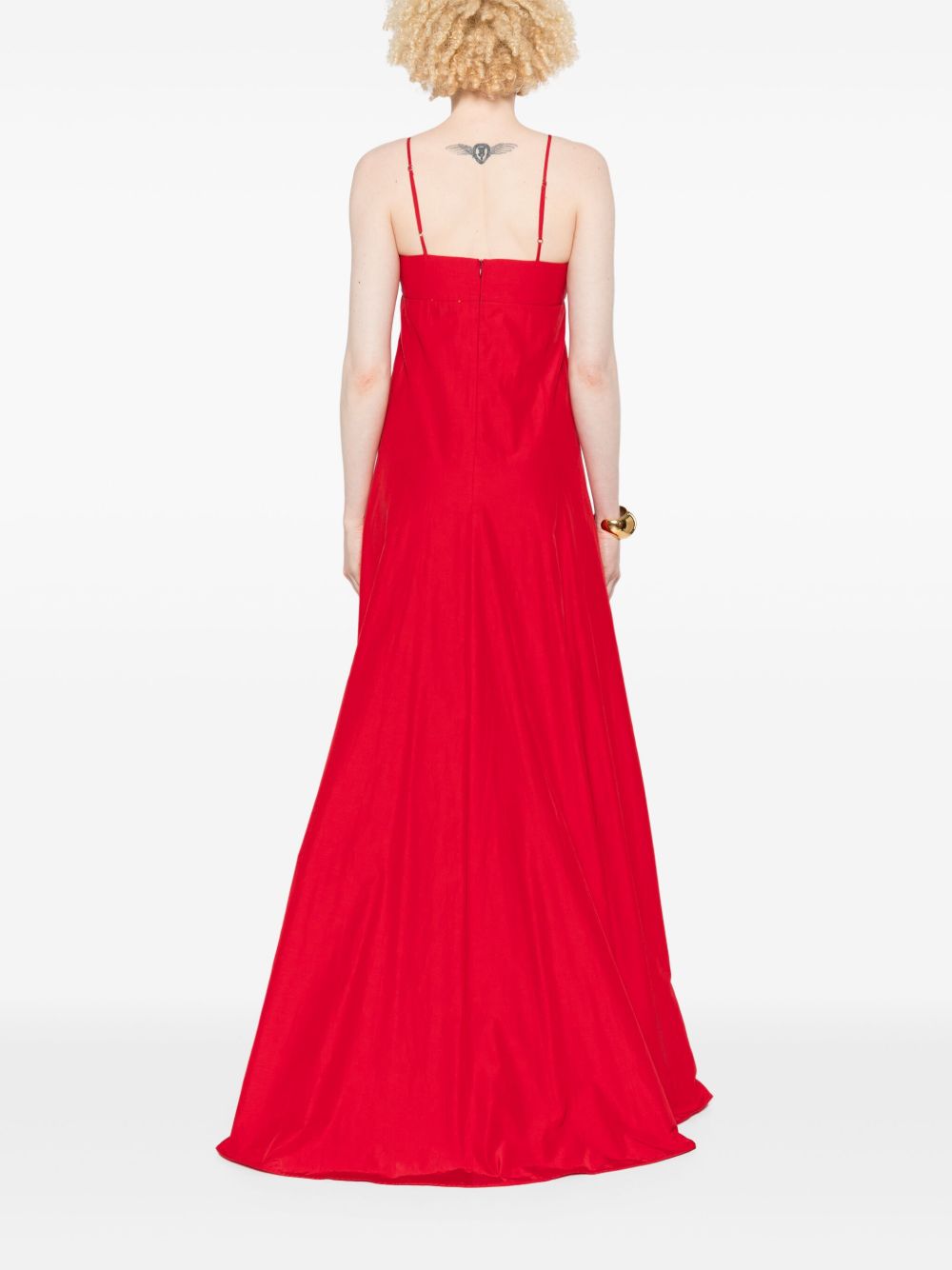 Forte Forte Red Long Dress In Cotton